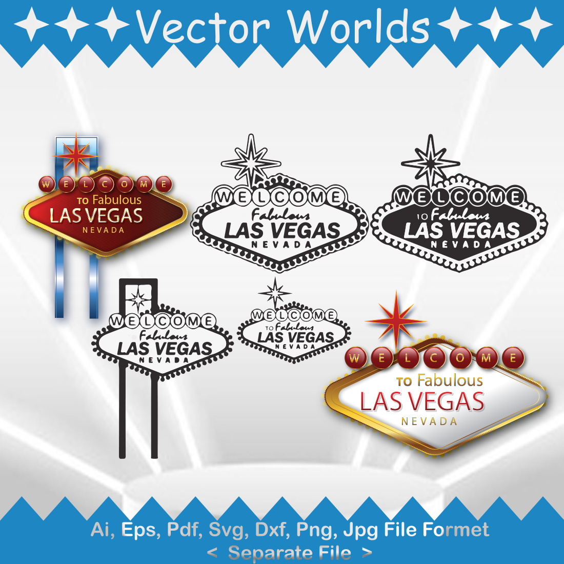 Las Vegas SVG Vector Design preview image.