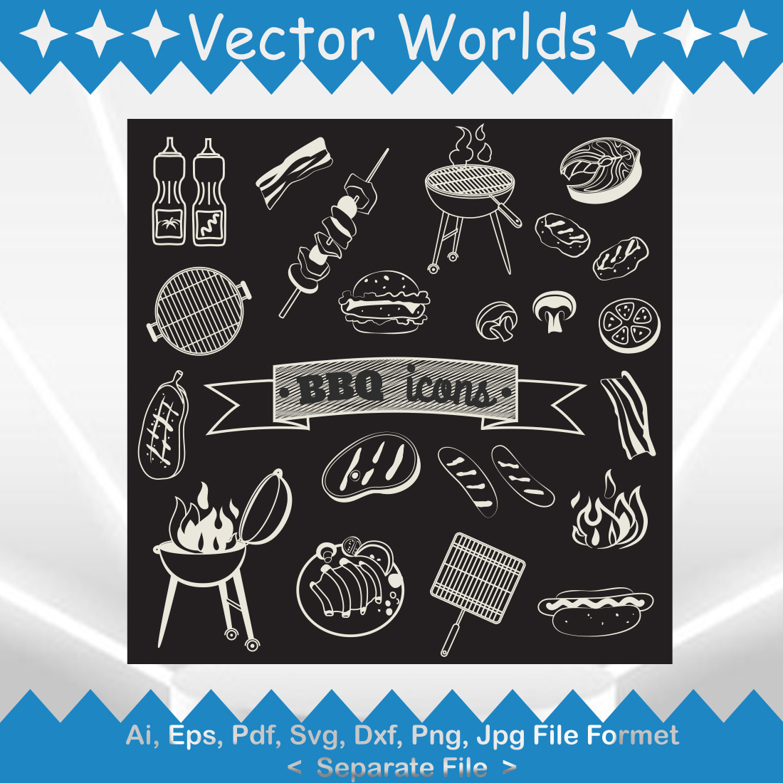 Barbecue Party SVG Vector Design cover image.