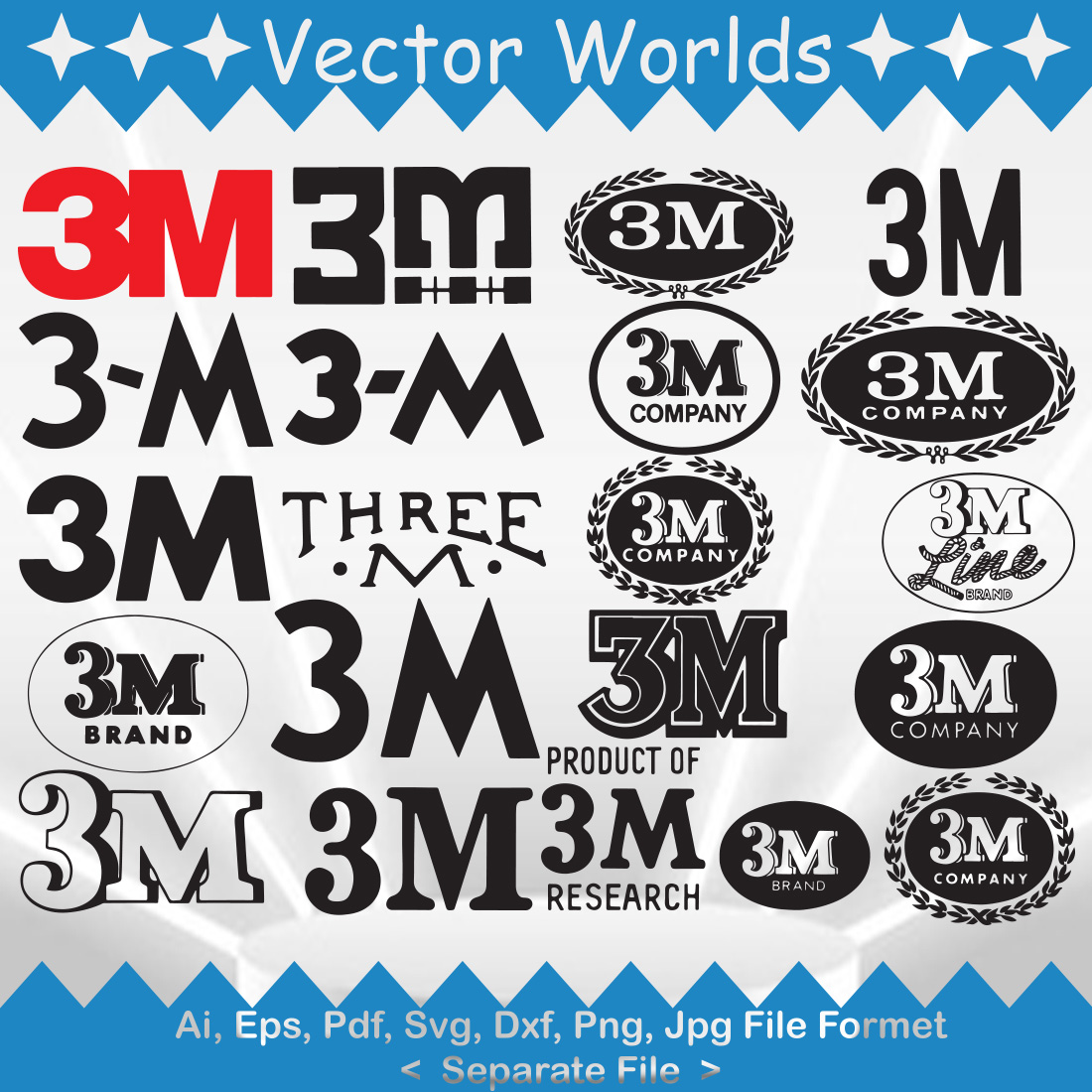 3M Logo SVG Vector Design preview image.