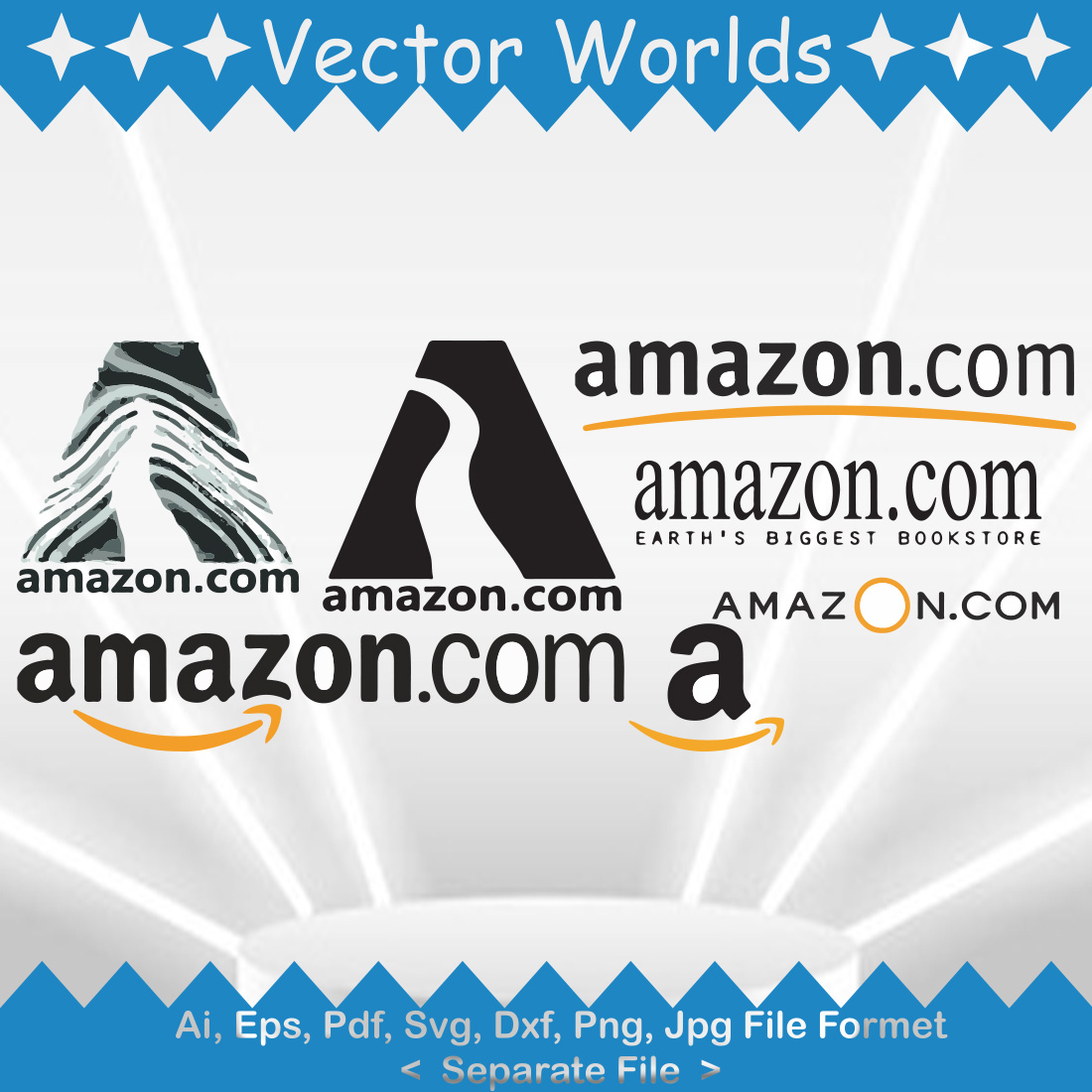 Amazon Logo SVG Vector Design preview image.