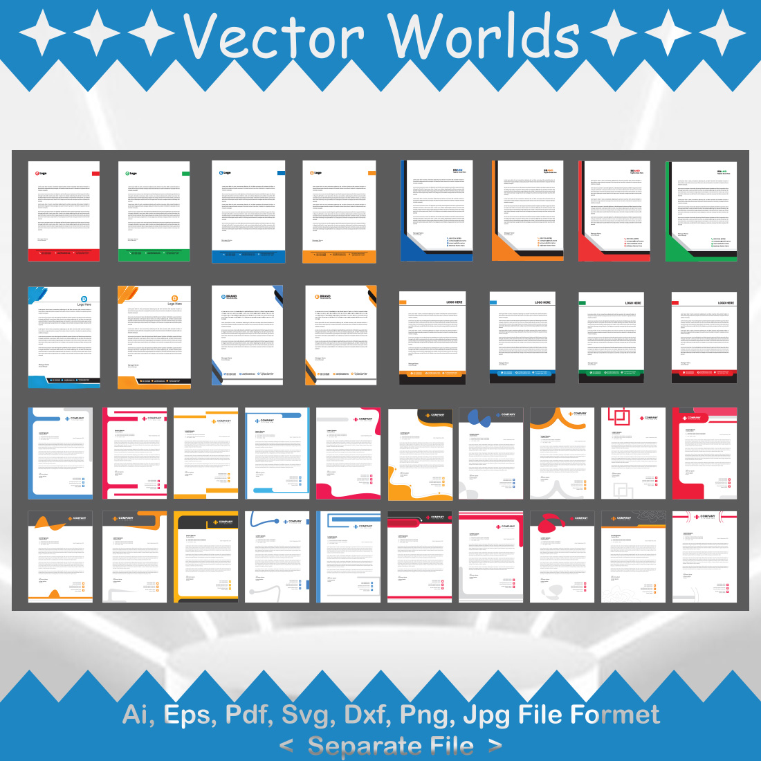 Letterhead SVG Vector Design preview image.