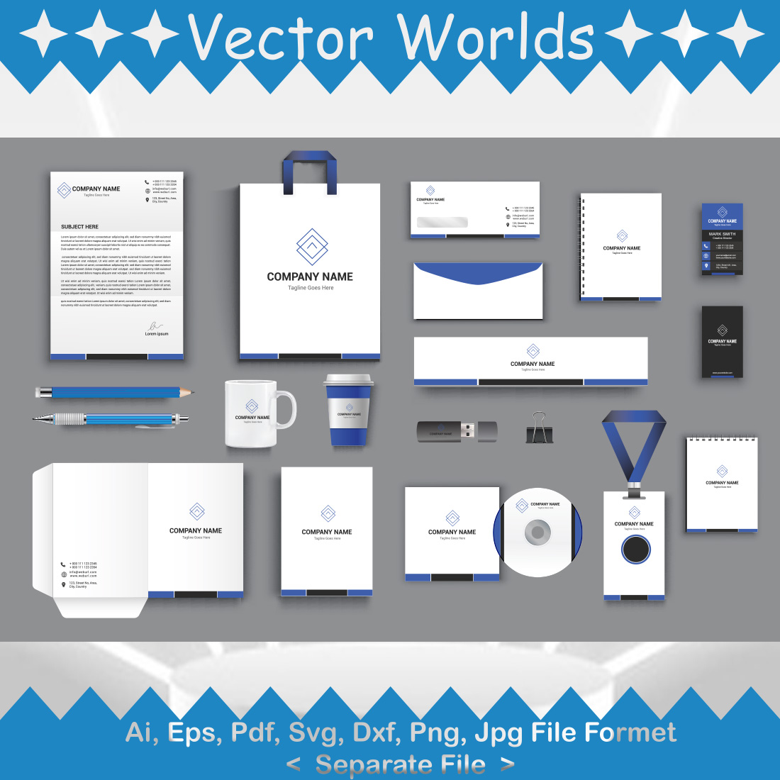 Office Business Stationary SVG Vector Design preview image.