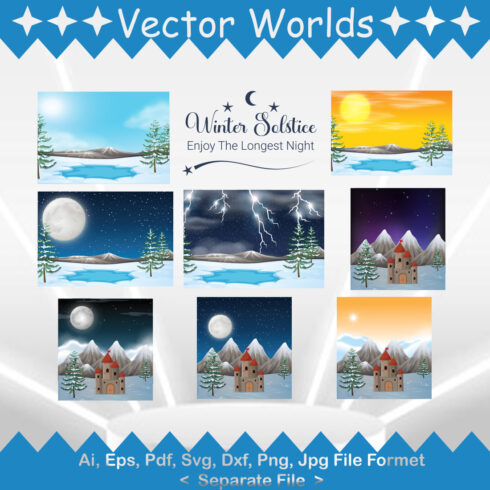 Winter Solstice SVG Vector Design cover image.