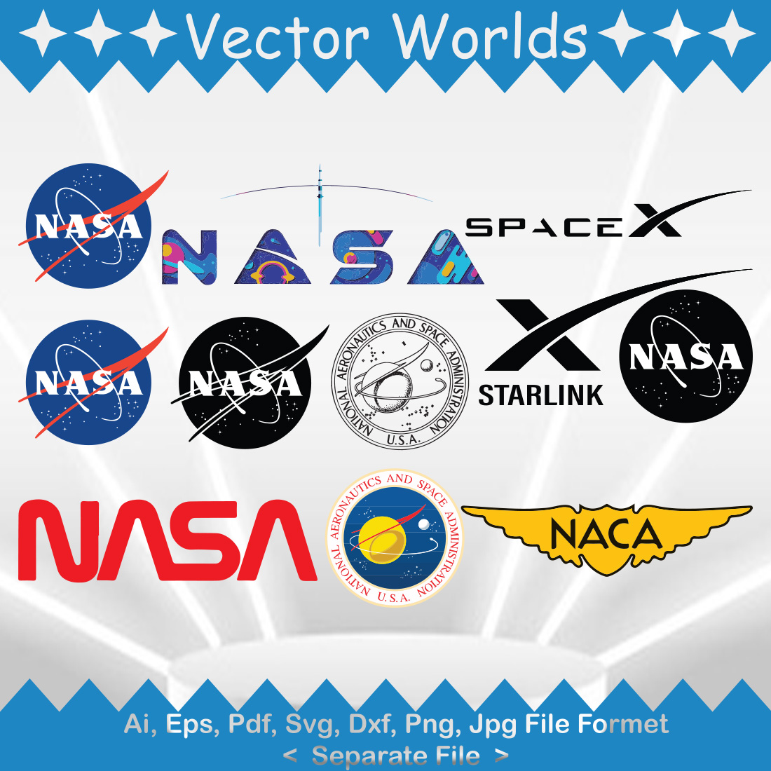 NASA Logo SVG Vector Design preview image.