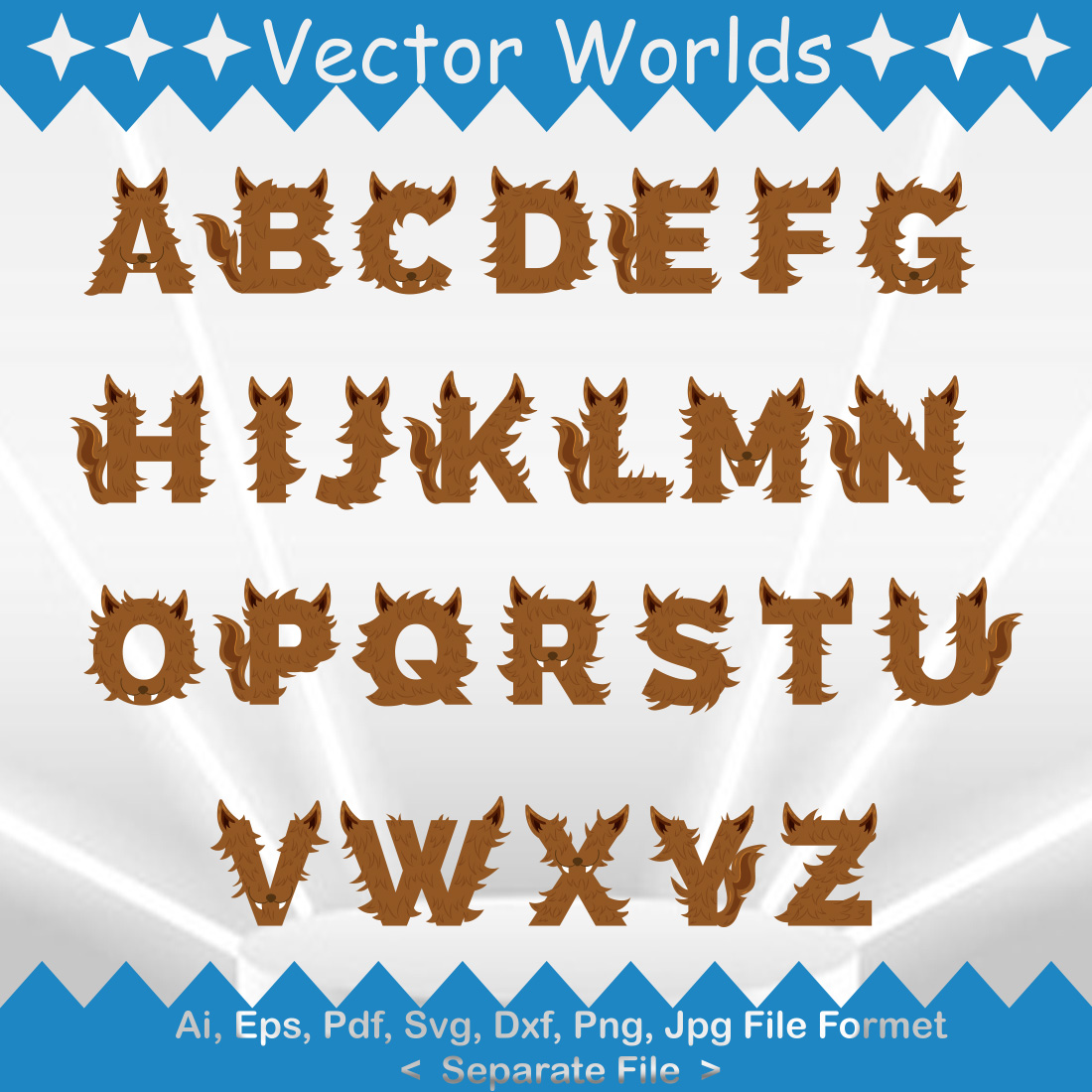 Halloween Alphabet SVG Vector Design preview image.