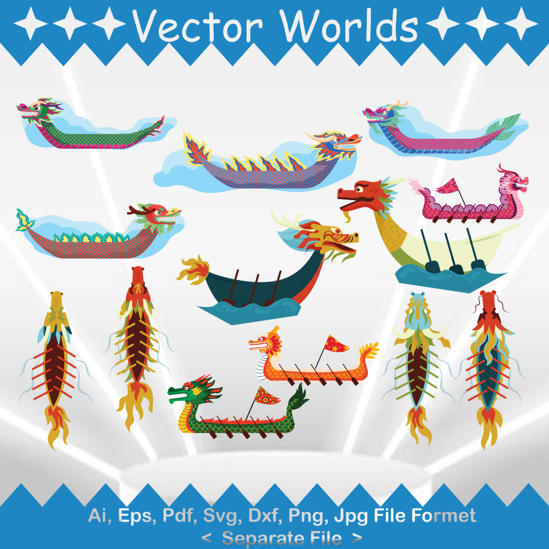 Dragon Boat Festival SVG Vector Design cover image.