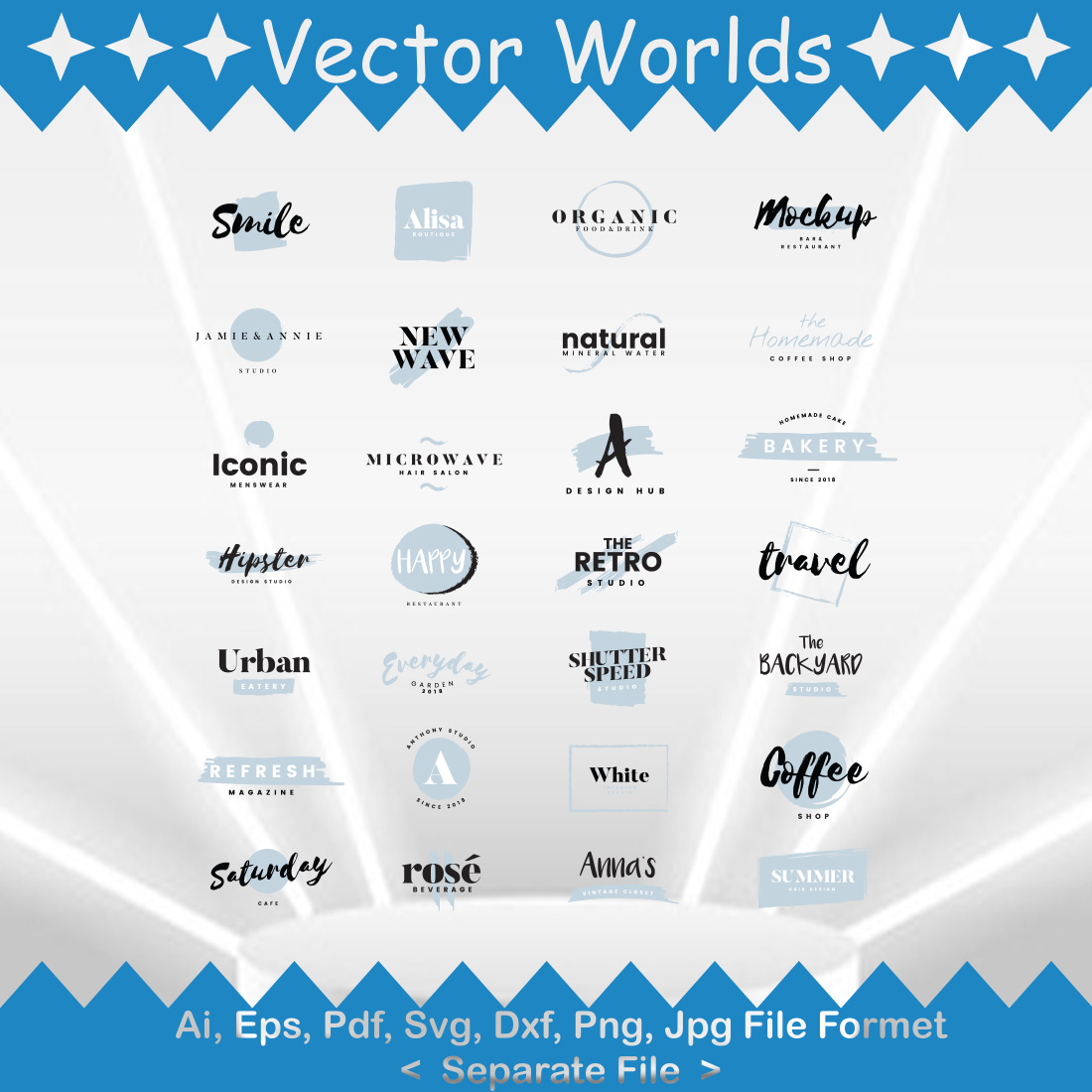 Name Logo SVG Vector Design preview image.