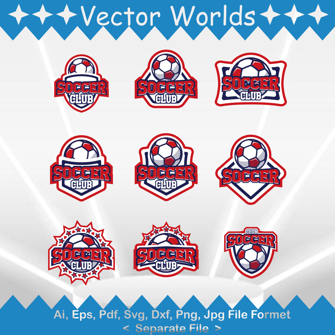 Soccer Logo SVG Vector Design preview image.