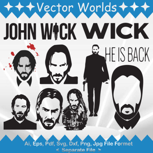 John Wick Logo SVG Vector Design cover image.
