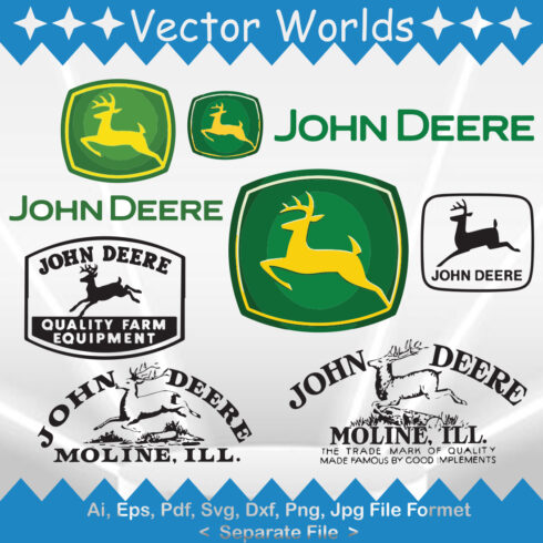 John Deere Logo SVG Vector Design cover image.