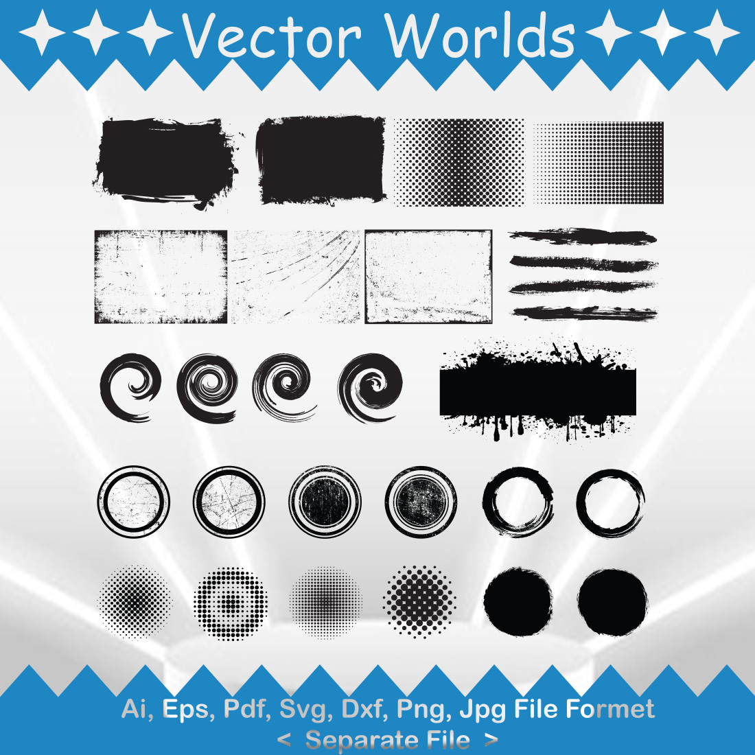 Grunge Effect SVG Vector Design preview image.