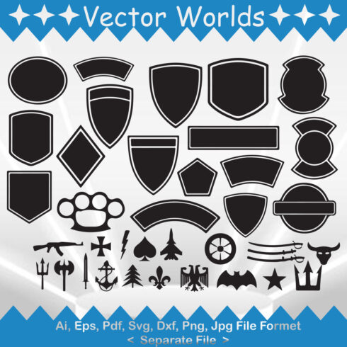 Military Patch Kit SVG Vector Design cover image.