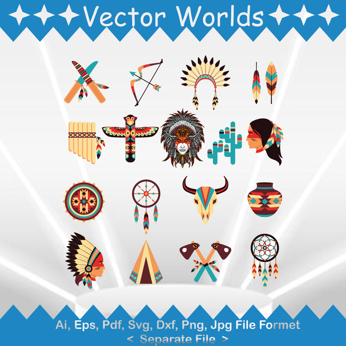 US Indigenous Peoples Day SVG Vector Design preview image.