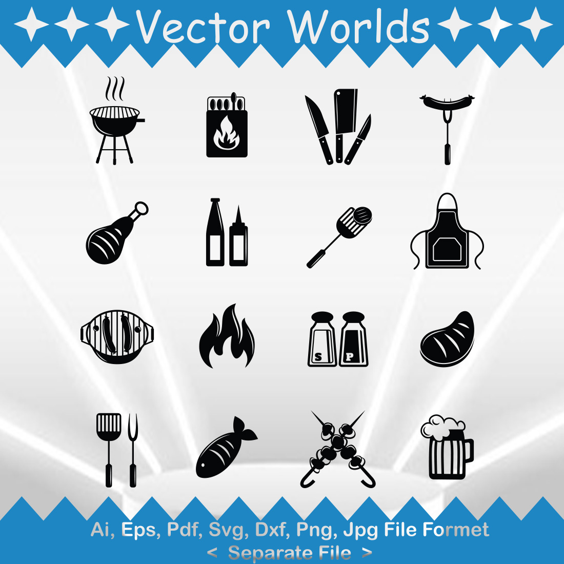 Barbecue Party SVG Vector Design cover image.