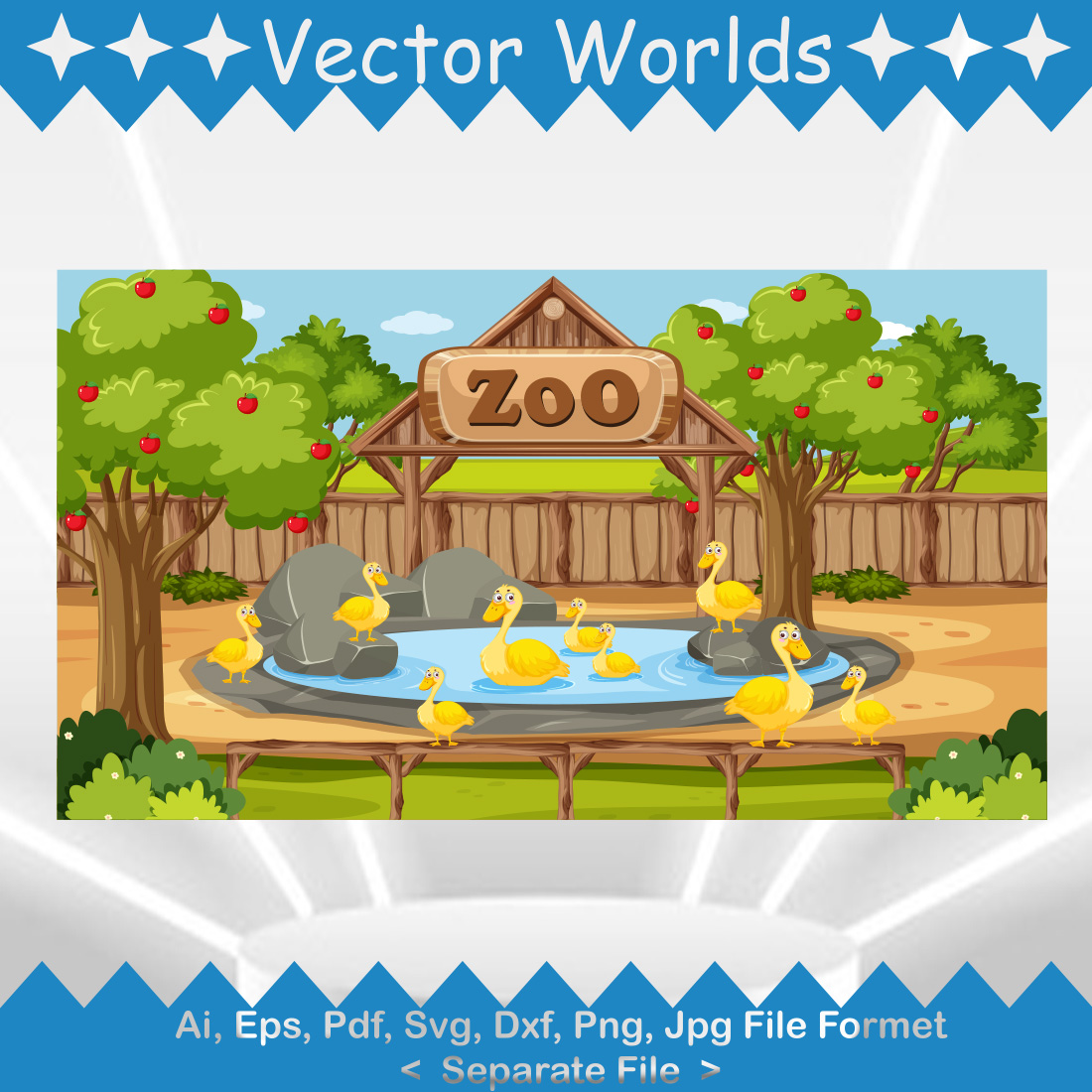 ZOO SVG Vector Design preview image.