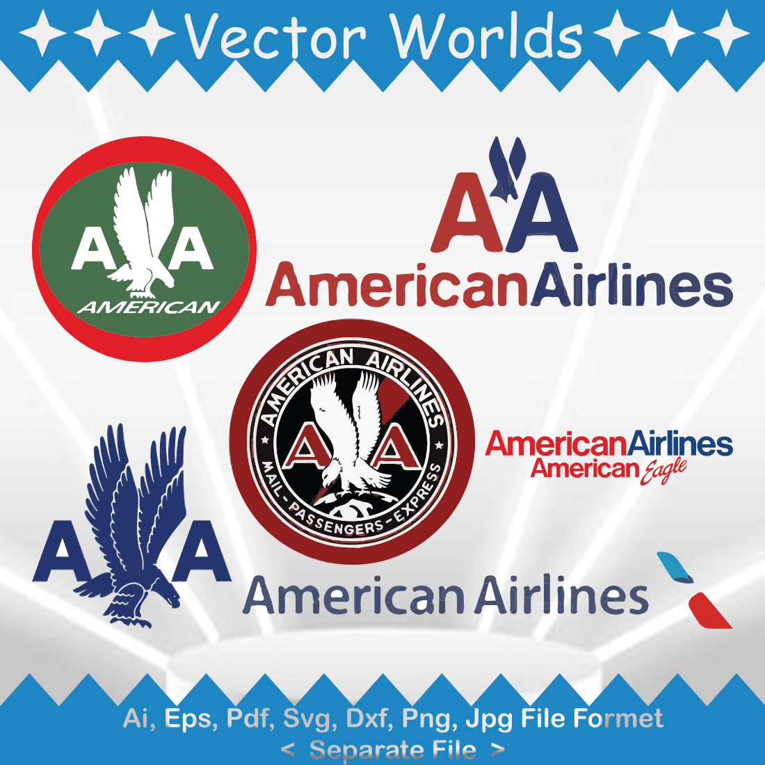 American Airlines Logo SVG Vector Design preview image.