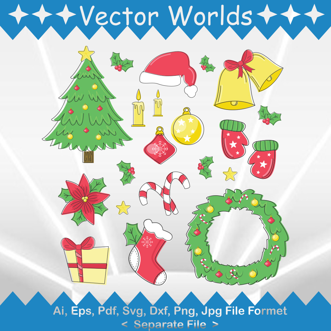 ORTHODOX CHRISTMAS SVG Vector Design preview image.