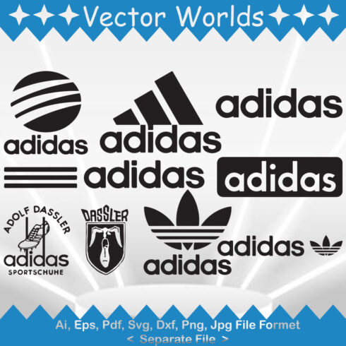 Adidas Logo SVG Vector Design cover image.