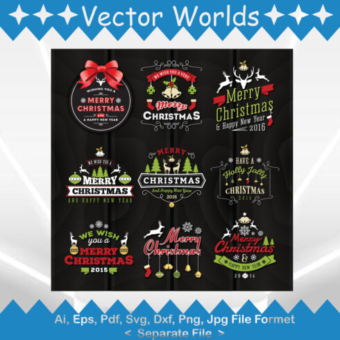 Christmas Day Design SVG Vector Design cover image.