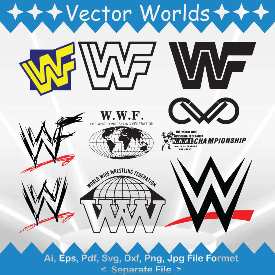 WWE Logo SVG Vector Design preview image.