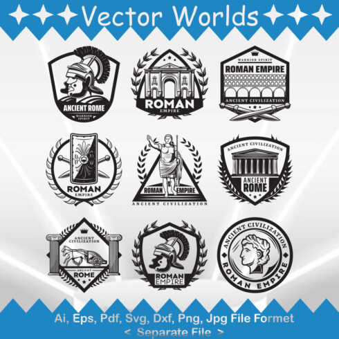 Ancient Rome SVG Vector Design cover image.