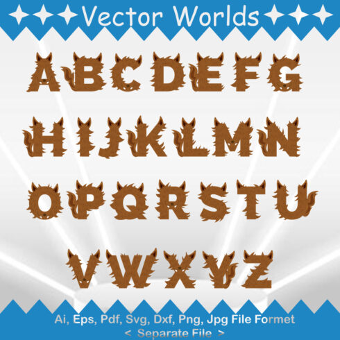 Halloween Alphabet SVG Vector Design cover image.