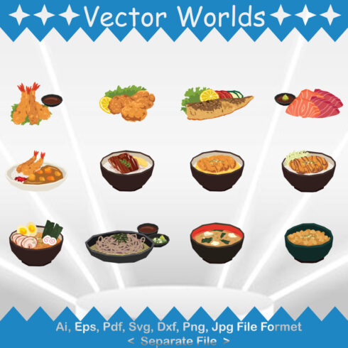 Japan Food SVG Vector Design cover image.