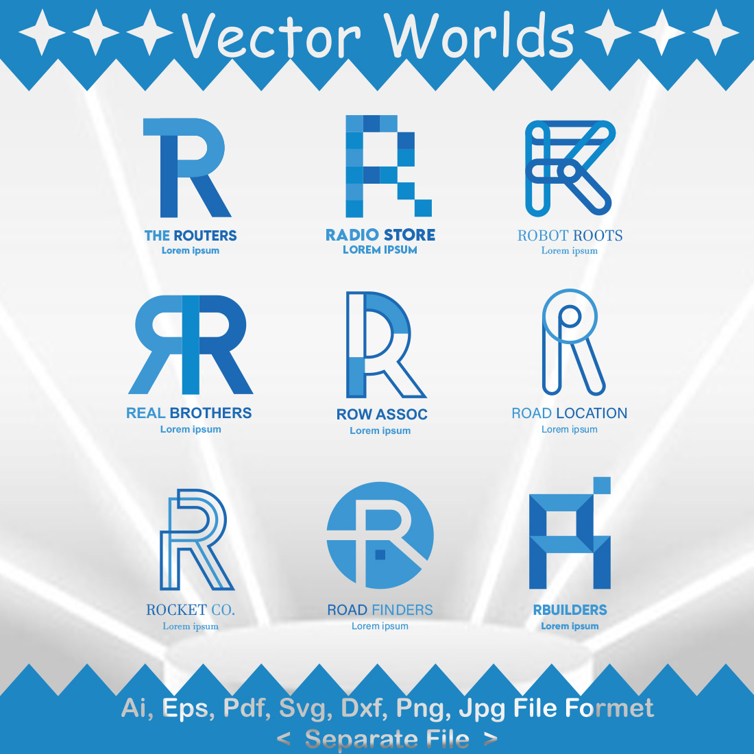 R Logo SVG Vector Design preview image.