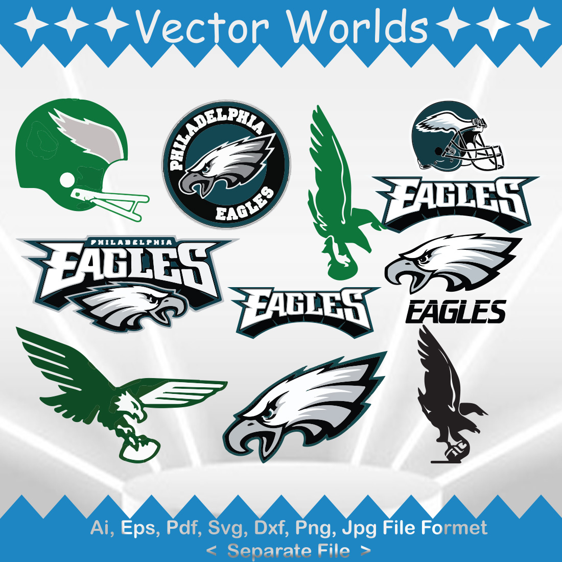 Philadelphia Eagles Logo SVG Vector Design preview image.