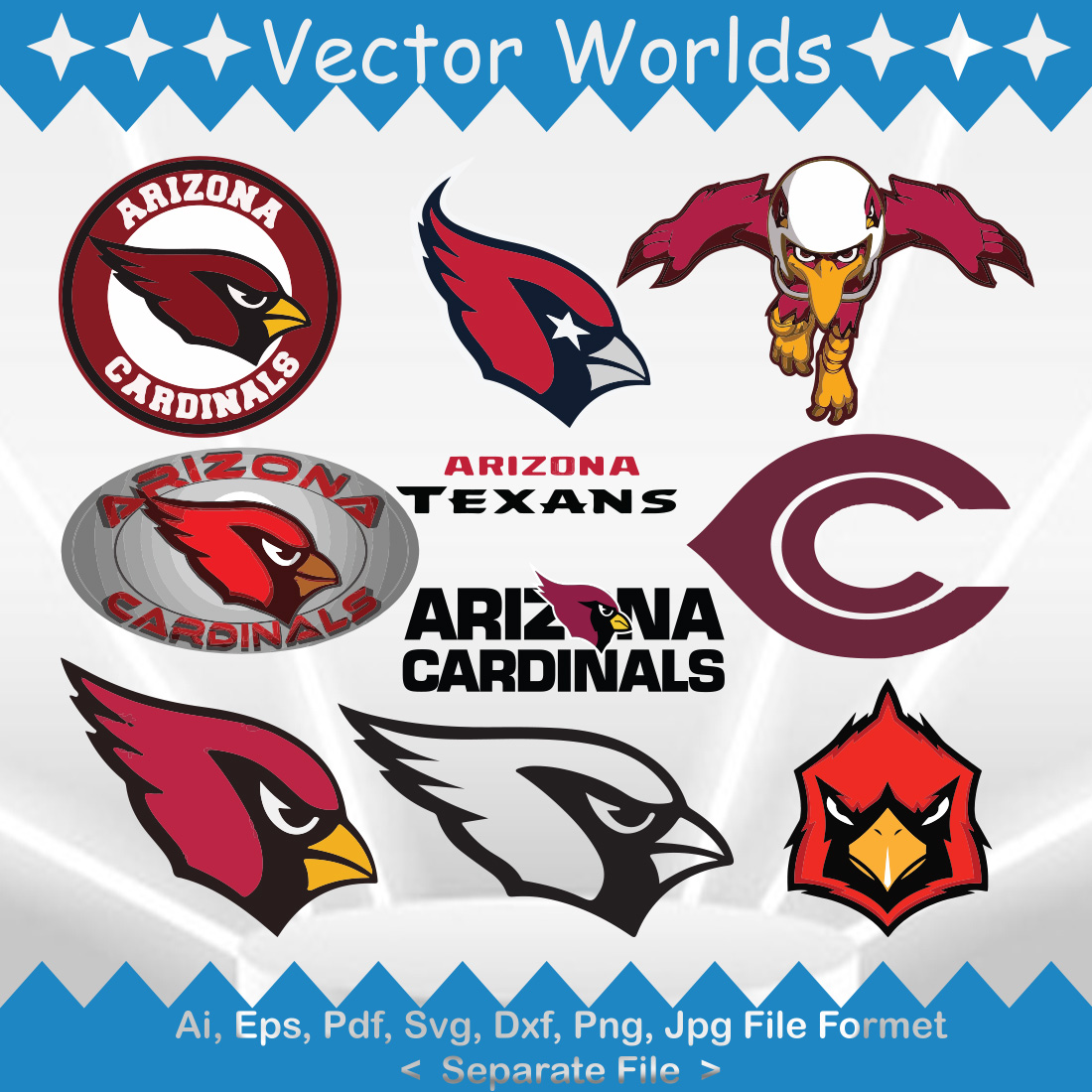 Arizona Cardinals Logo SVG Vector Design preview image.