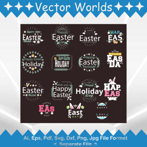 Easter long weekend SVG Vector Design cover image.