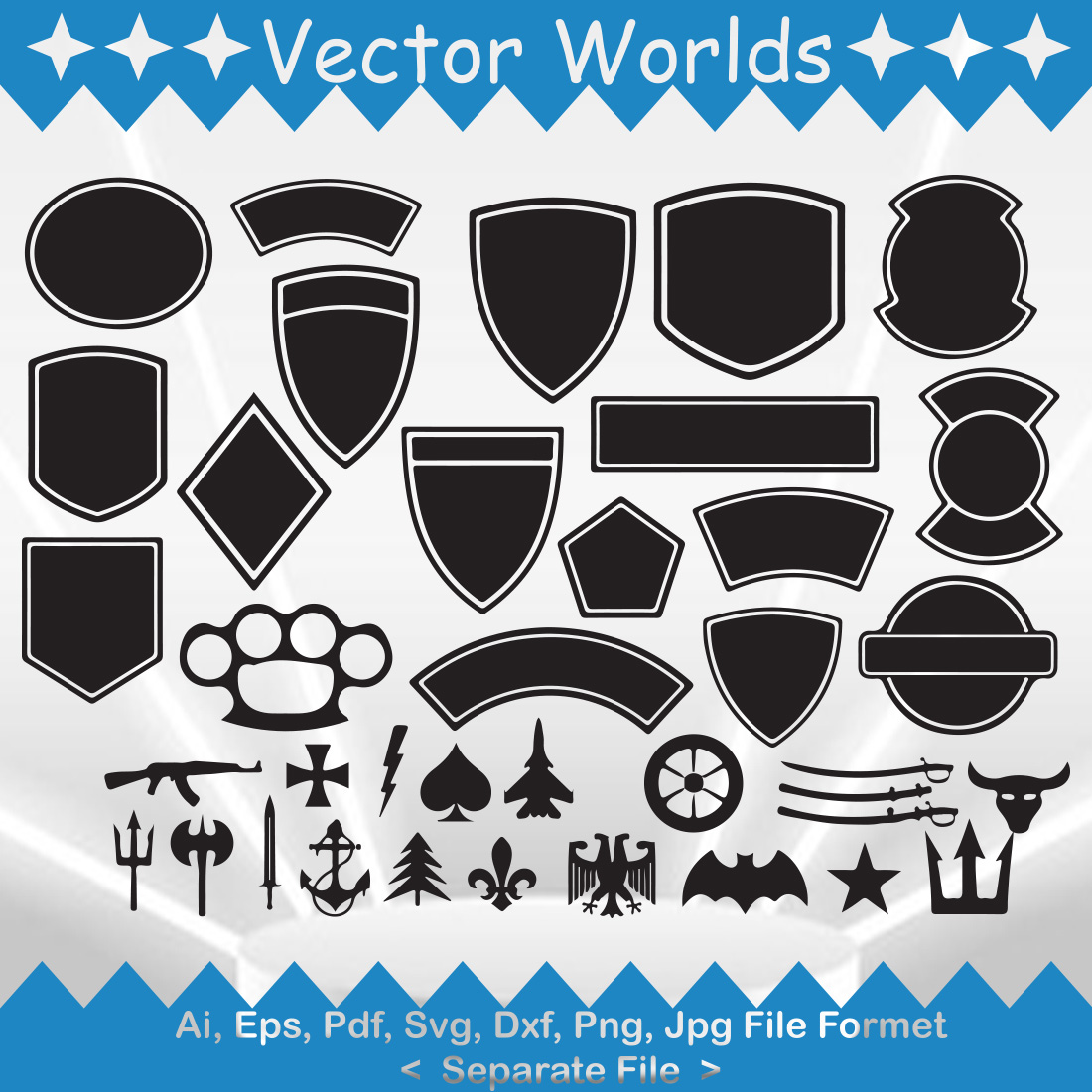 Military Patch Kit SVG Vector Design preview image.