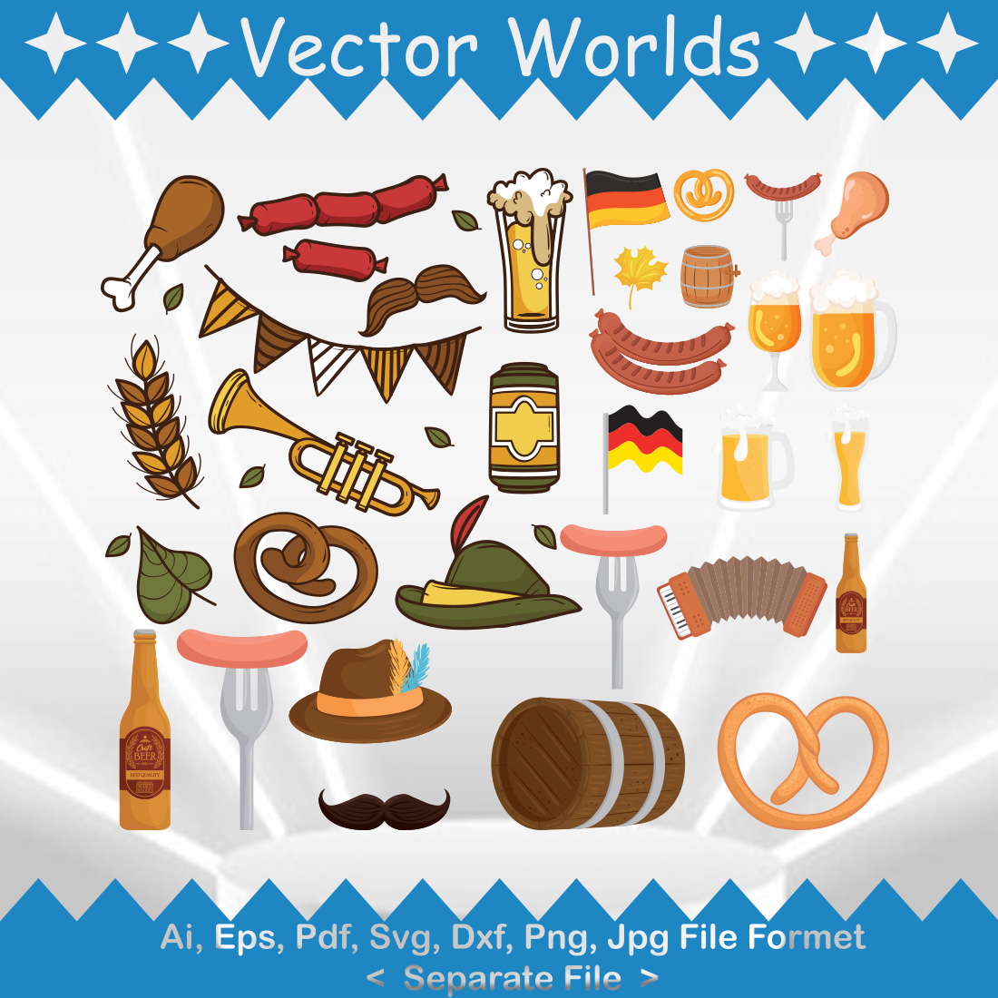 Oktoberfest SVG Vector Design preview image.