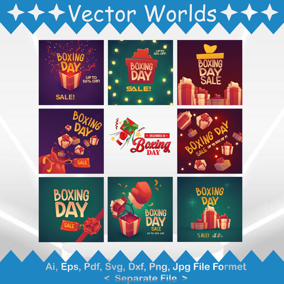 Boxing Day SVG Vector Design preview image.