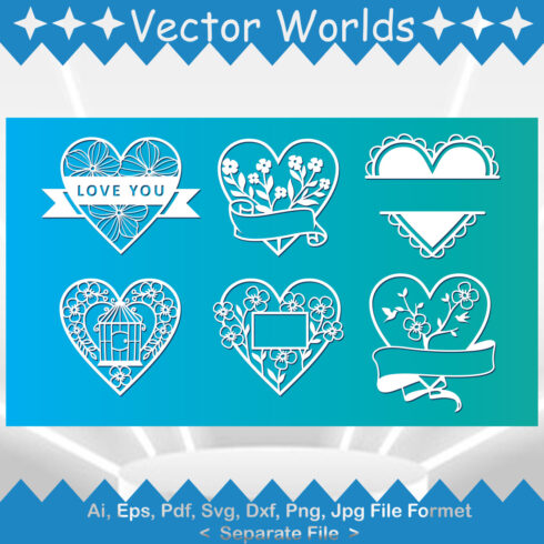 Love Floral SVG Vector Design cover image.