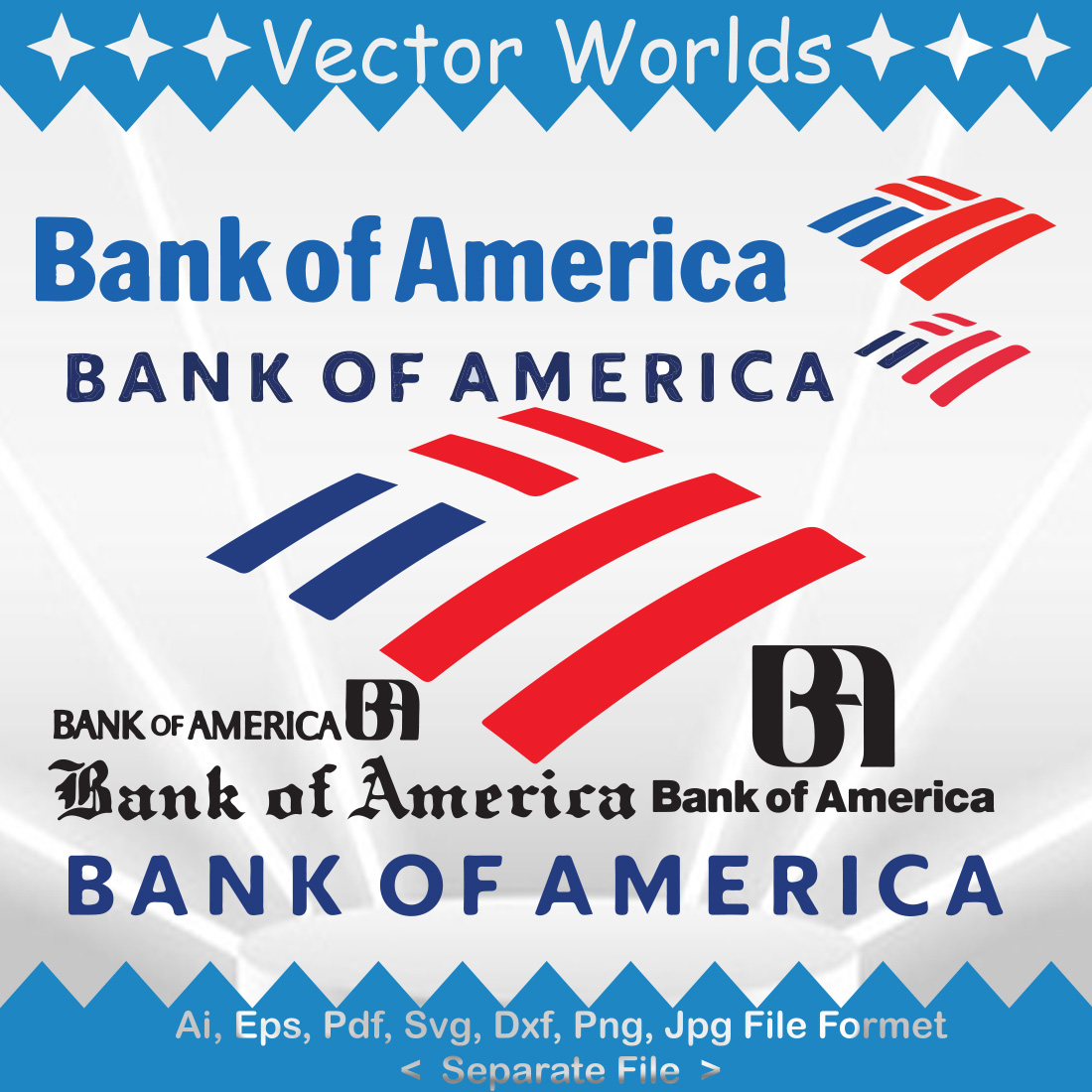 Bank of America Logo SVG Vector Design preview image.