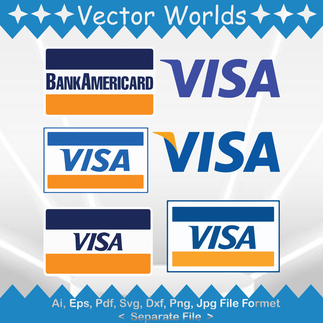 Visa Logo SVG Vector Design preview image.