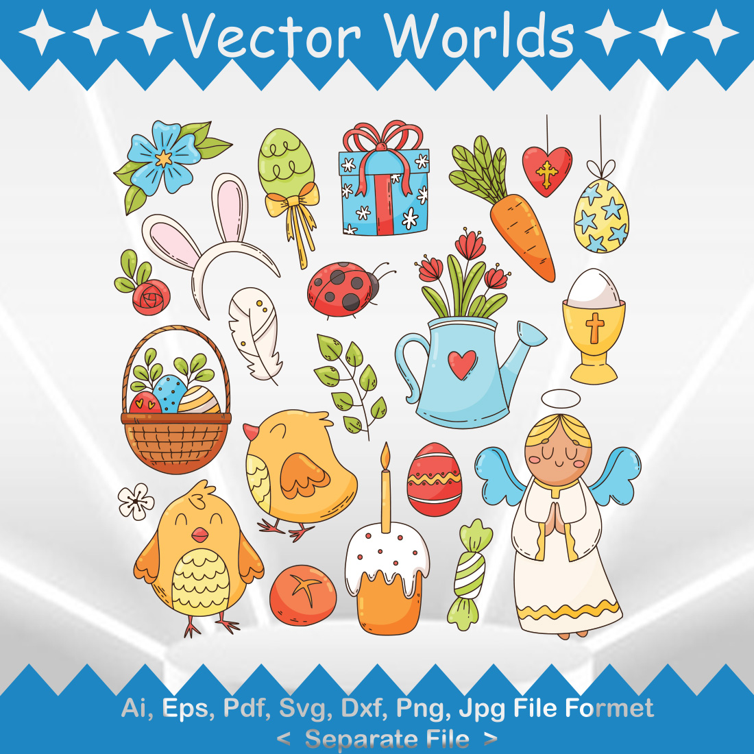 Easter Monday SVG Vector Design preview image.