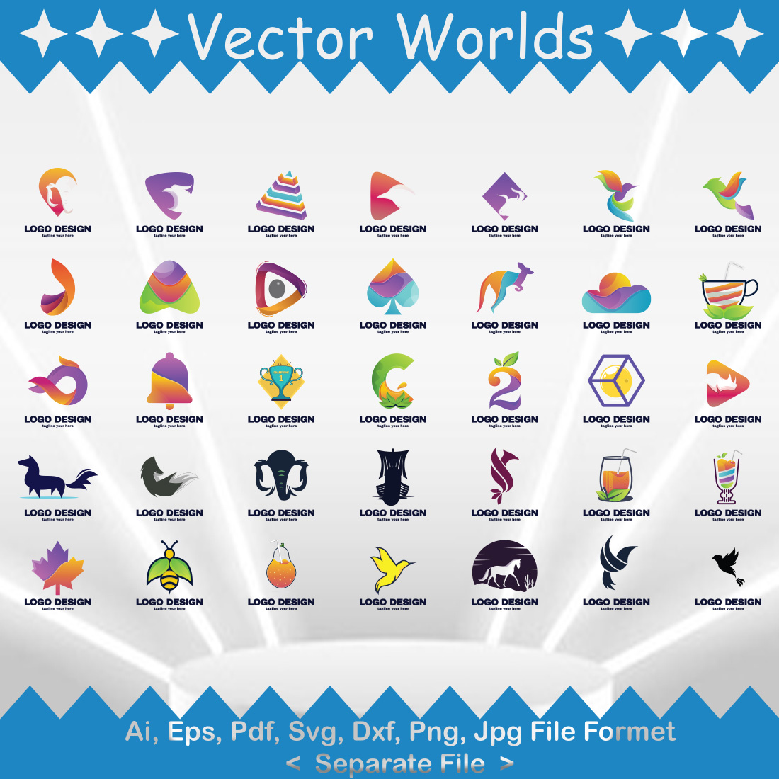 Creative Minimalist Logo SVG Vector Design preview image.