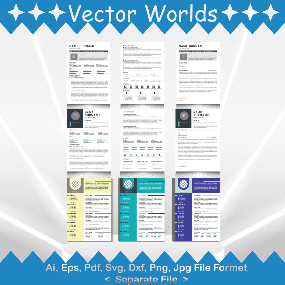 CV SVG Vector Design preview image.