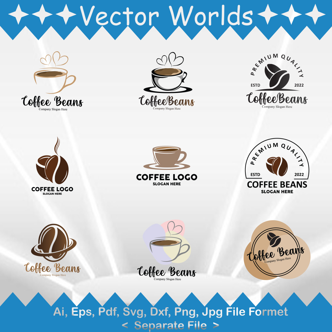 Cafe Logo SVG Vector Design preview image.