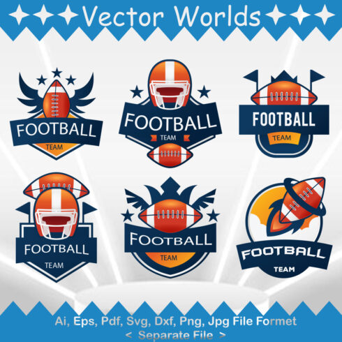 American Football Logo SVG Vector Design cover image.