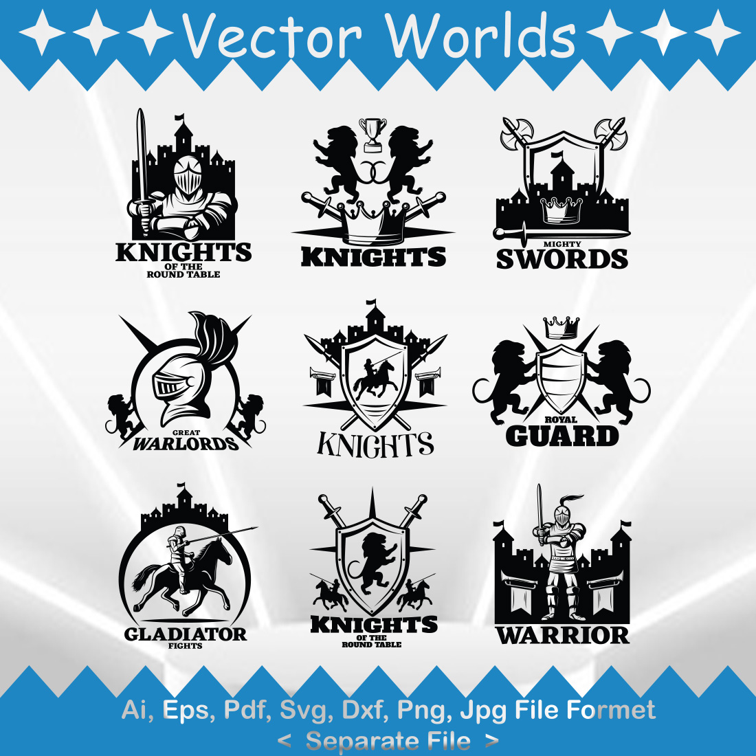 Viking Logo SVG Vector Design preview image.