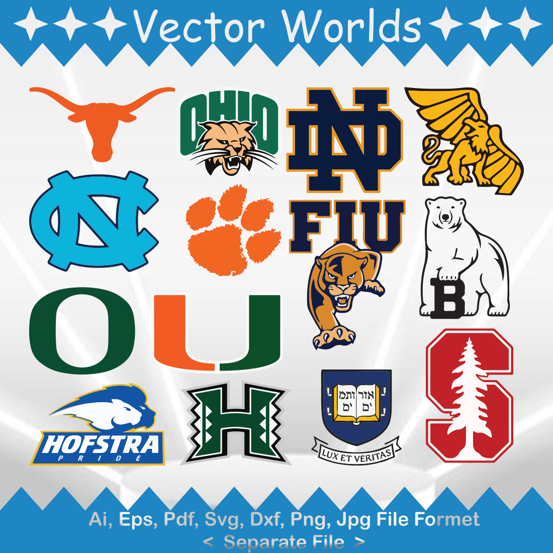 Best University And College Logo SVG Vector Design preview image.