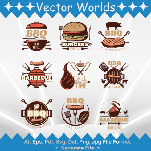 Barbecue Party SVG Vector Design cover image.