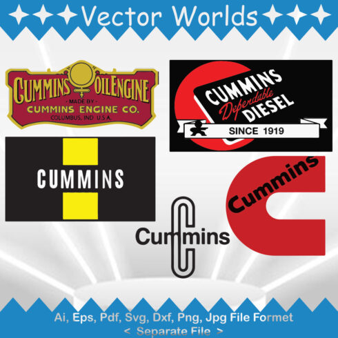 Cummins Logo SVG Vector Design cover image.