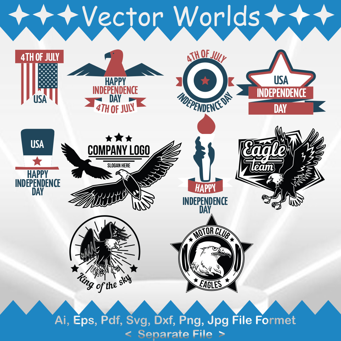 American Eagle SVG Vector Design preview image.