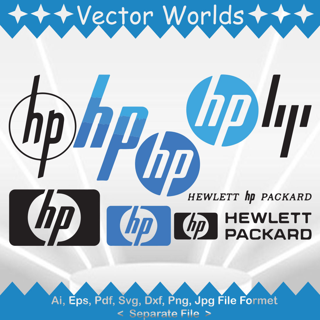 HP Logo SVG Vector Design preview image.