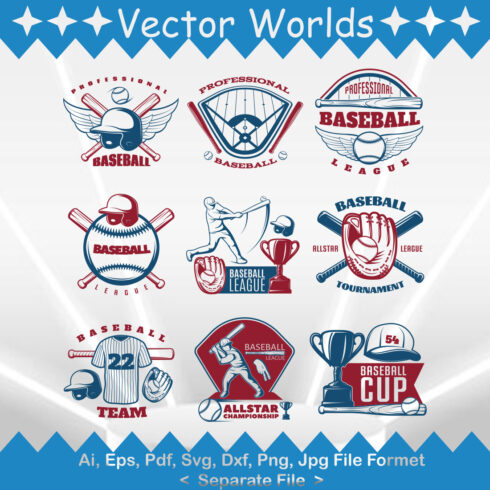 Baseball Colored Logo SVG Vector Design cover image.