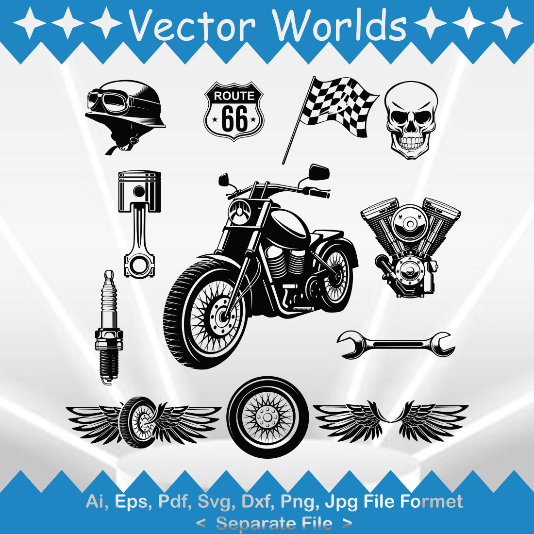 Bike Element SVG Vector Design preview image.
